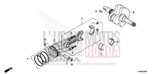 CRANKSHAFT/PISTON NSS300AD de 2013