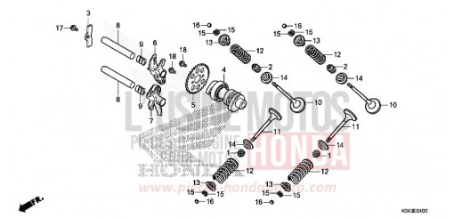 CAMSHAFT/VALVE NSS300AD de 2013