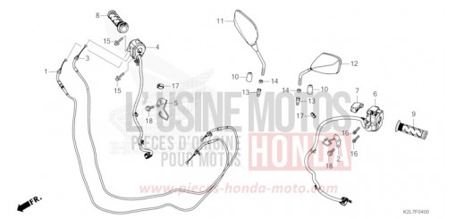 SWITCH/GRIP/CABLE/MIRROR ADV350AP de 2023