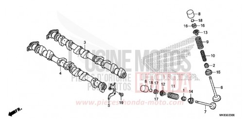 CAMSHAFT/VALVE CBR1000RAG de 2016