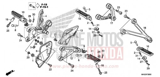 PEDANA CBR1000RAG di 2016