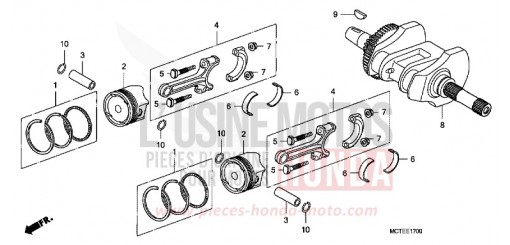 CRANKSHAFT/PISTON FJS400D6 de 2006