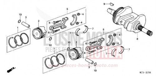 CRANKSHAFT/PISTON FJS600A3 de 2003