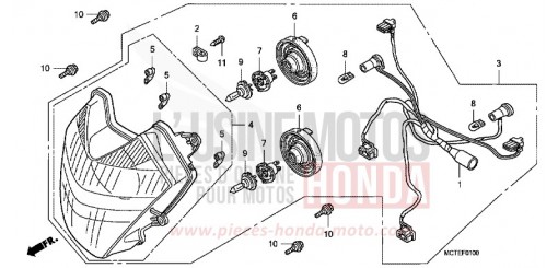HEADLIGHT FJS600A7 de 2007