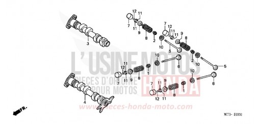 CAMSHAFT/VALVE FJS600D3 de 2003