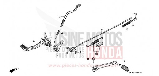 PEDAL CB450SG de 1986