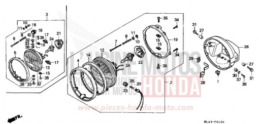HEADLIGHT CB450SG de 1986