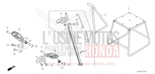 PEDANA/CAVALLETTO CRF450RWES di 2025