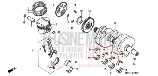 CRANKSHAFT/PISTON CBF500A4 de 2004