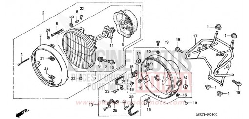 HEADLIGHT CBF500A4 de 2004