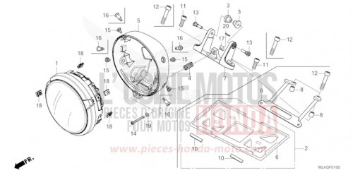 HEADLIGHT CMX500AS de 2025