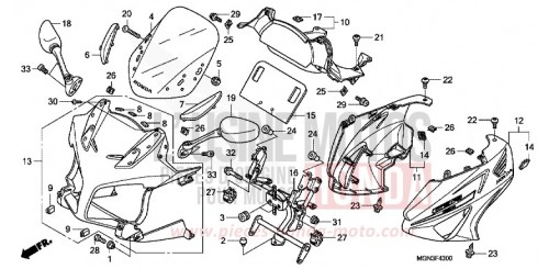 COWL CBF600SA de 2010