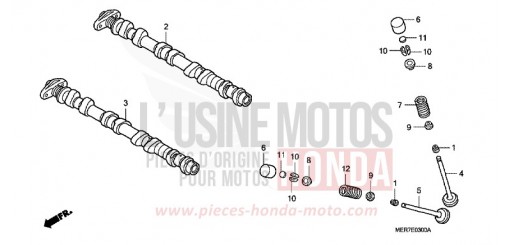 CAMSHAFT/VALVE CBF600SA6 de 2006