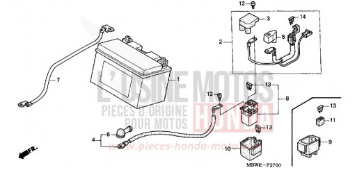 BATTERIA CBR600F4 di 2004