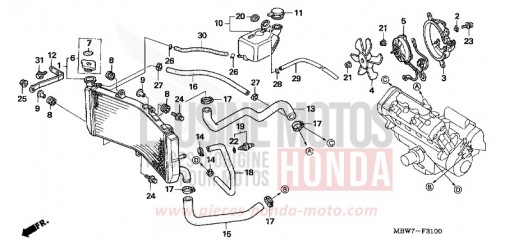 RADIATOR CBR600F6 de 2006