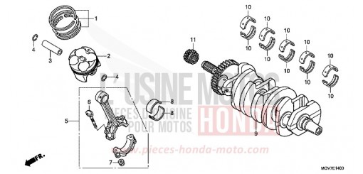 CRANKSHAFT/PISTON CBR600FC de 2012