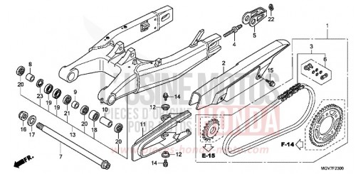 SWINGARM CBR600FC de 2012