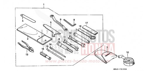 TOOLS CBR600FH de 1987