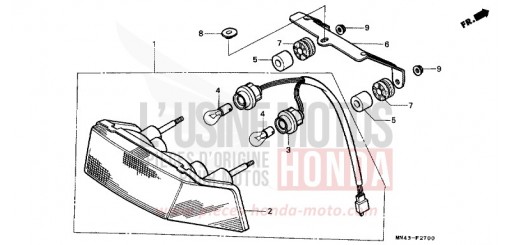 TAILLIGHT CBR600FH de 1987