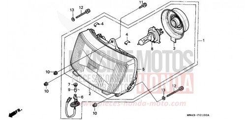 HEADLIGHT CBR600FL de 1990