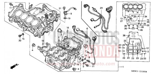 CRANKCASE CBR600FS1 de 2001
