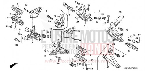 PEDANA CBR600FS2 di 2002