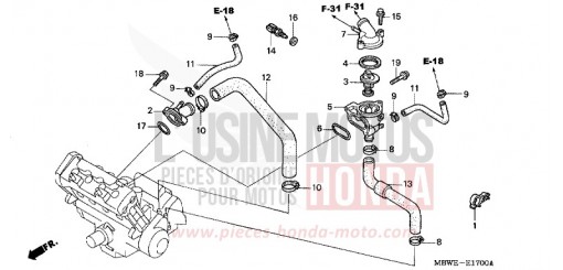 TERMOSTATO CBR600FS2 di 2002