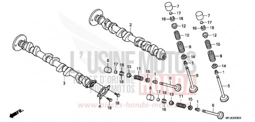 CAMSHAFT/VALVE CBR600RAC de 2012