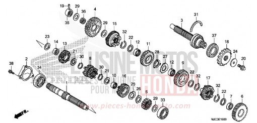 TRANSMISSION CBR600RAD de 2013