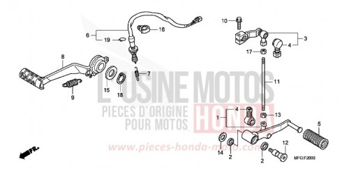 PEDAL CB600F3A de 2010