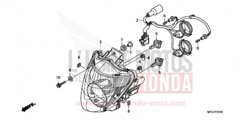 HEADLIGHT CB600F7 de 2007