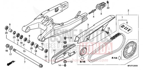 SWINGARM CB600F9 de 2009