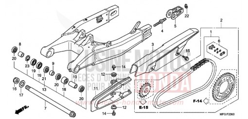 SWINGARM CB600FB de 2011