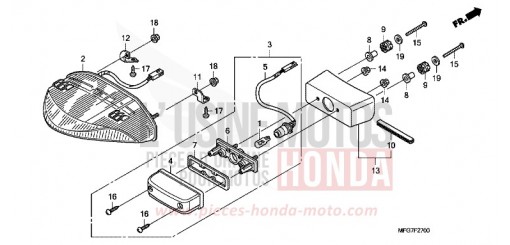 TAILLIGHT CB600FA39 de 2009