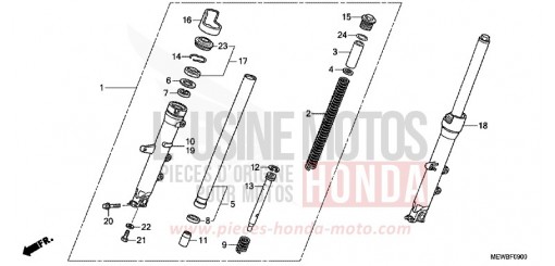 PEDAL CB600FA8 de 2008