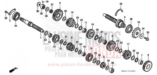TRANSMISSION CB600F21 de 2001