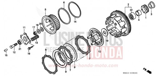 CLUTCH CB600F21 de 2001