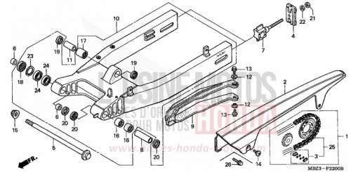SWINGARM CB600F21 de 2001