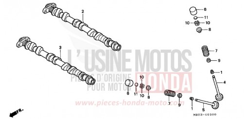 CAMSHAFT/VALVE CB600F21 de 2001