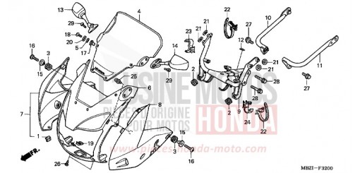 COWL CB600F22 de 2002