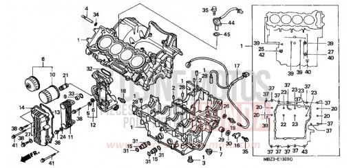 CRANKCASE CB600F2Y de 2000