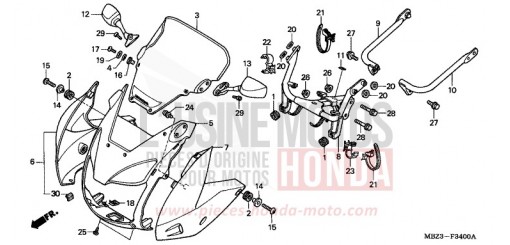 COWL CB600F2Y de 2000