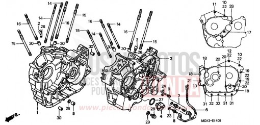 CRANKCASE VT1100C22 de 2002