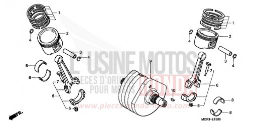 CRANKSHAFT/PISTON VT1100C22 de 2002