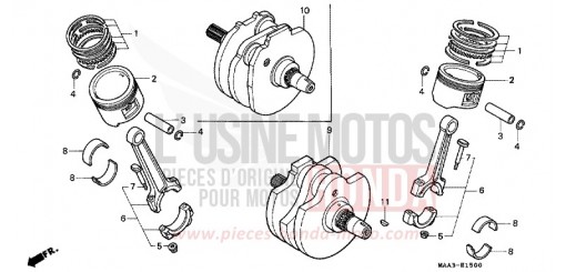 CRANKSHAFT/PISTON VT1100C2V de 1997