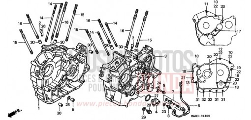 CRANKCASE VT1100C2X de 1999