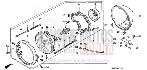 HEADLIGHT VT1100C2X de 1999