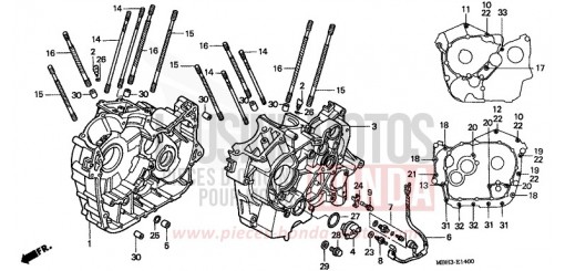 CRANKCASE VT1100C3W de 1998