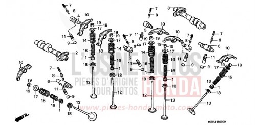CAMSHAFT/VALVE VT1100C3W de 1998