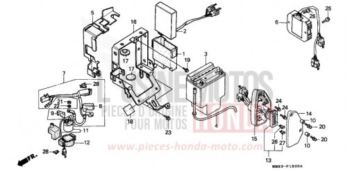 BATTERIA/REGOLATORE VT1100CJ di 1988
